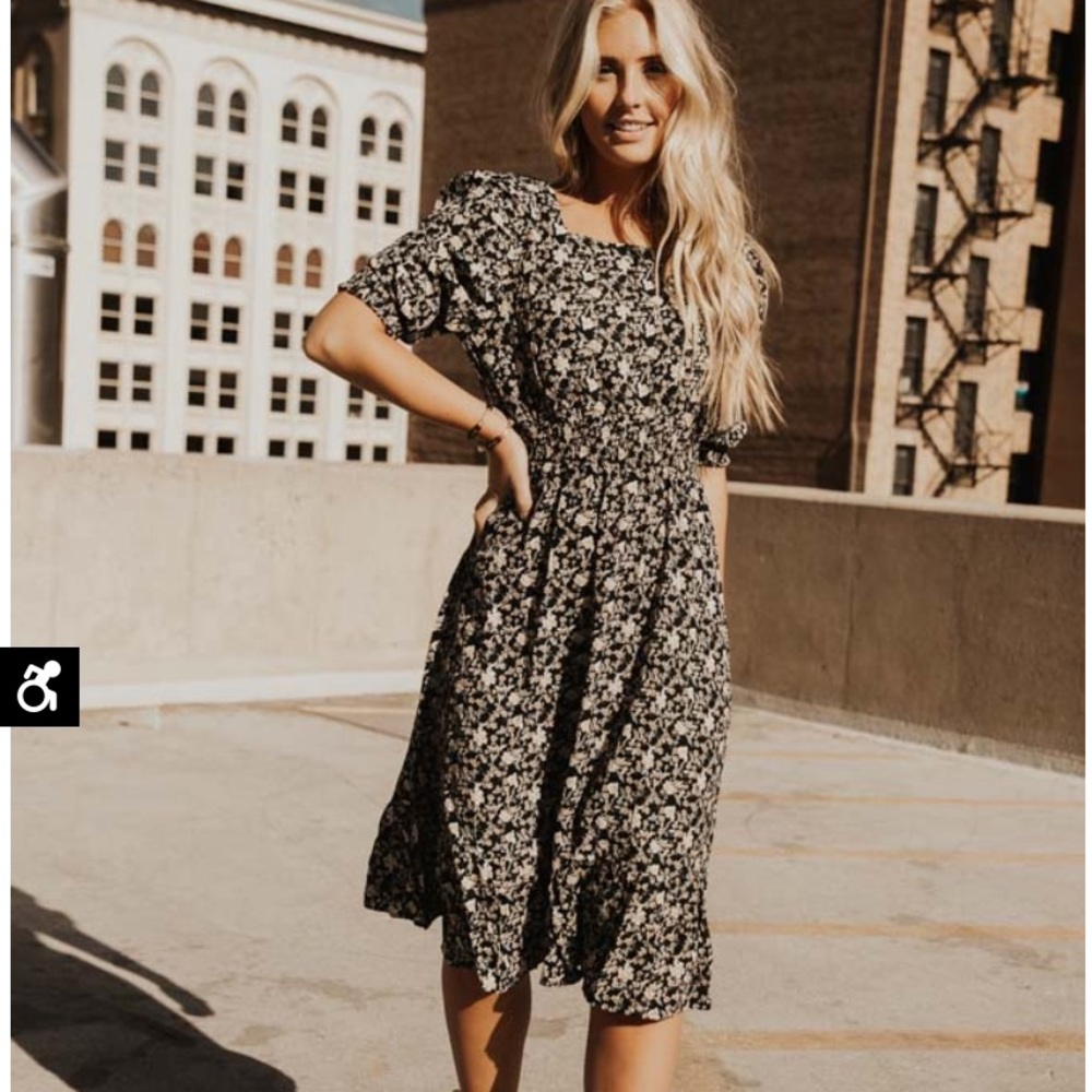 Böhme Violetta floral midi dress